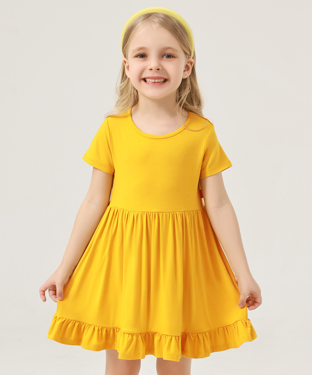 Toddler Girls Short Sleeve Summer Dresses