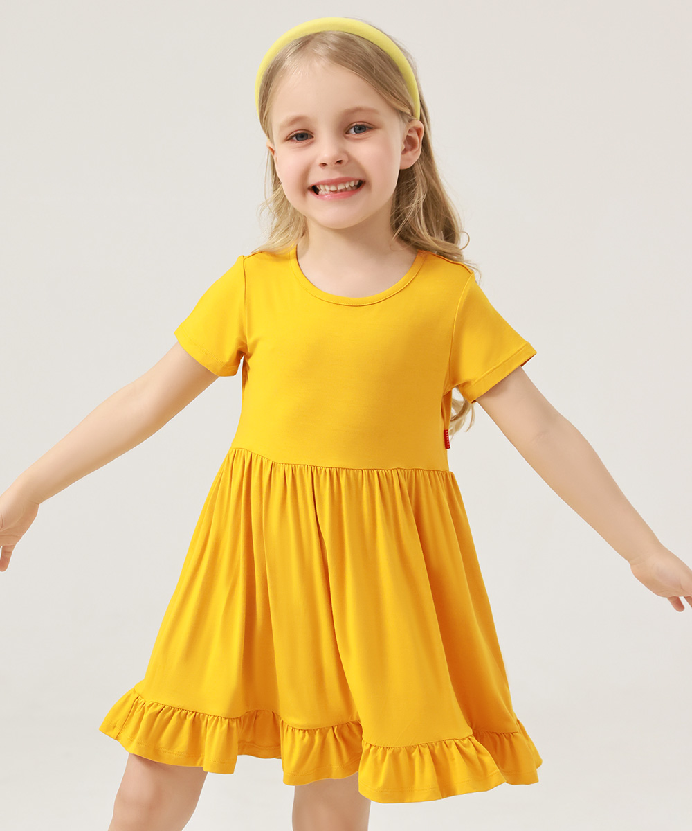 Toddler Girls Short Sleeve Summer Dresses