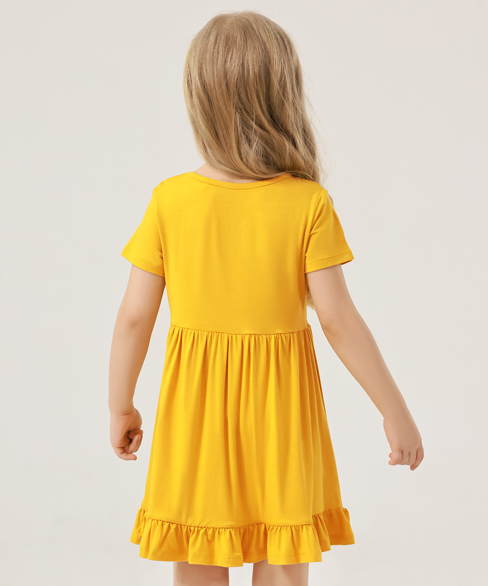 Toddler Girls Short Sleeve Summer Dresses