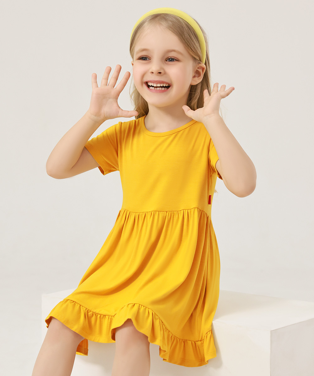 Toddler Girls Short Sleeve Summer Dresses