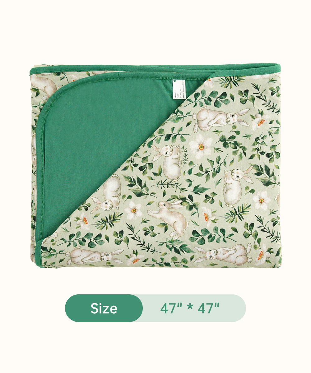 Rabbit Garden Bamboo Swaddle Blankets for Baby