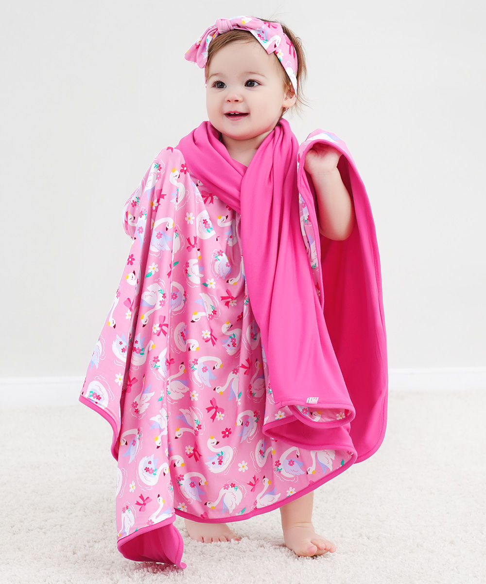 Swan Song Bamboo Swaddle Blankets for Baby