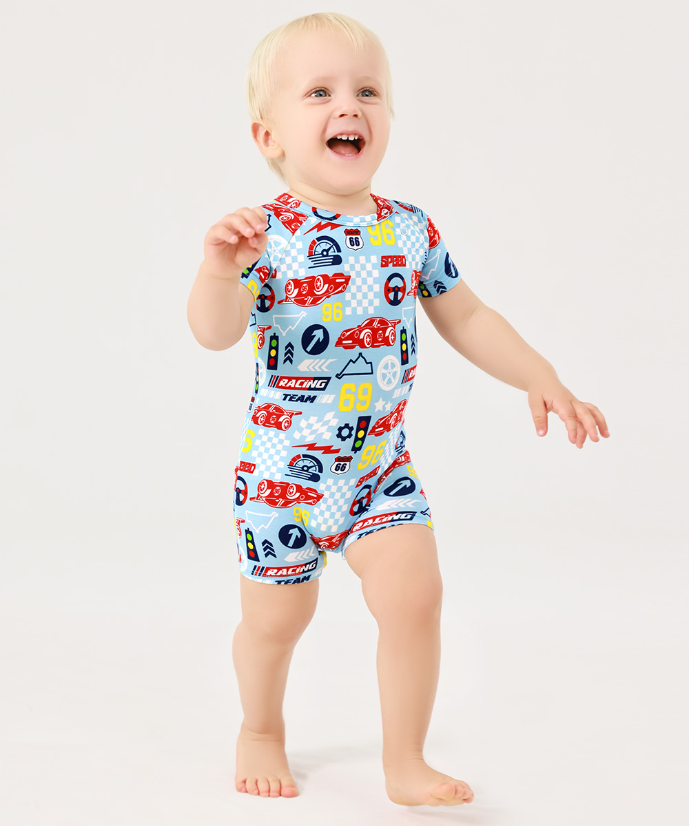 2 Pack Short Sleeve Summer Bamboo Romper