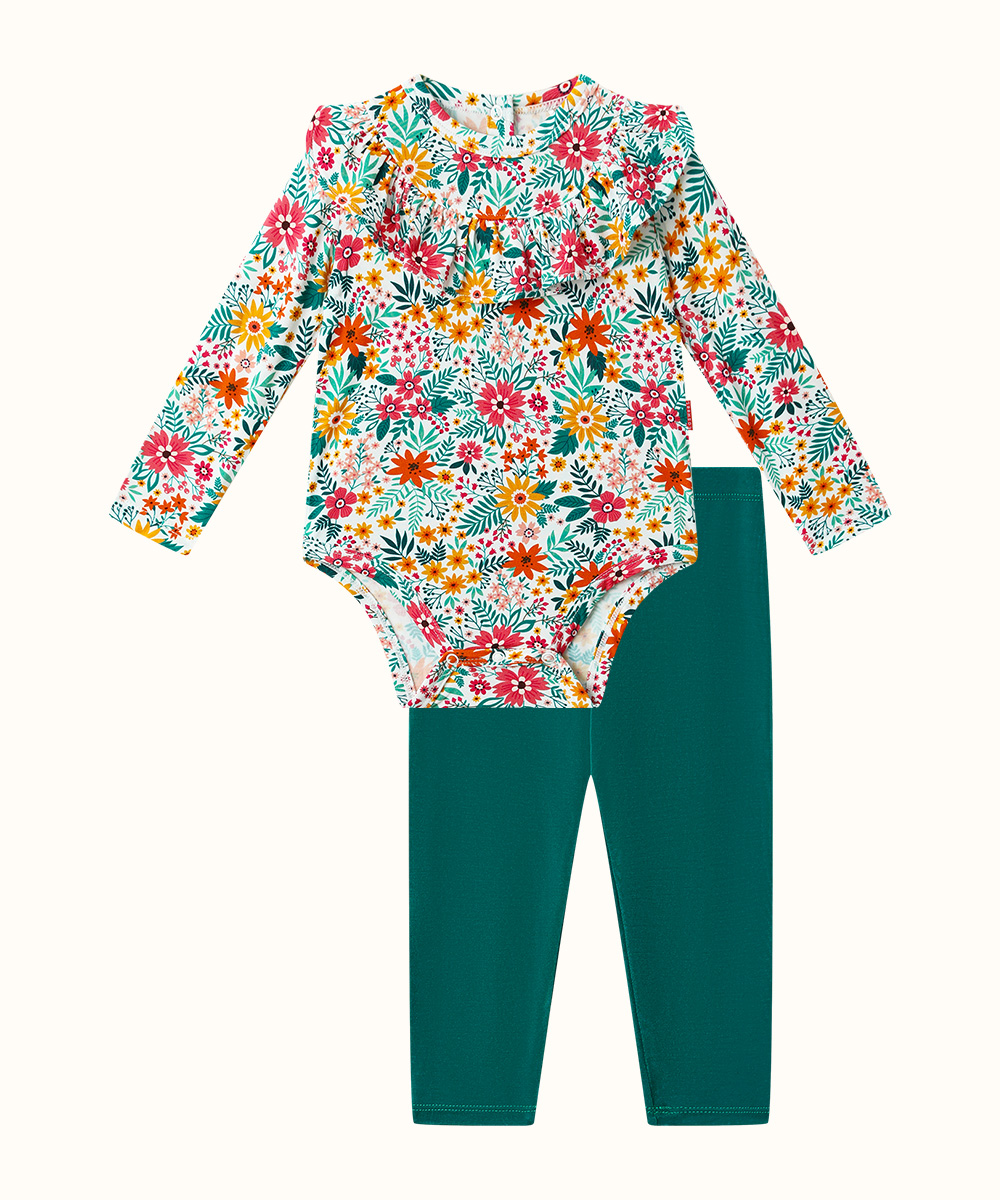 Bamboo Bodysuit with Long Pant Outfit Sets