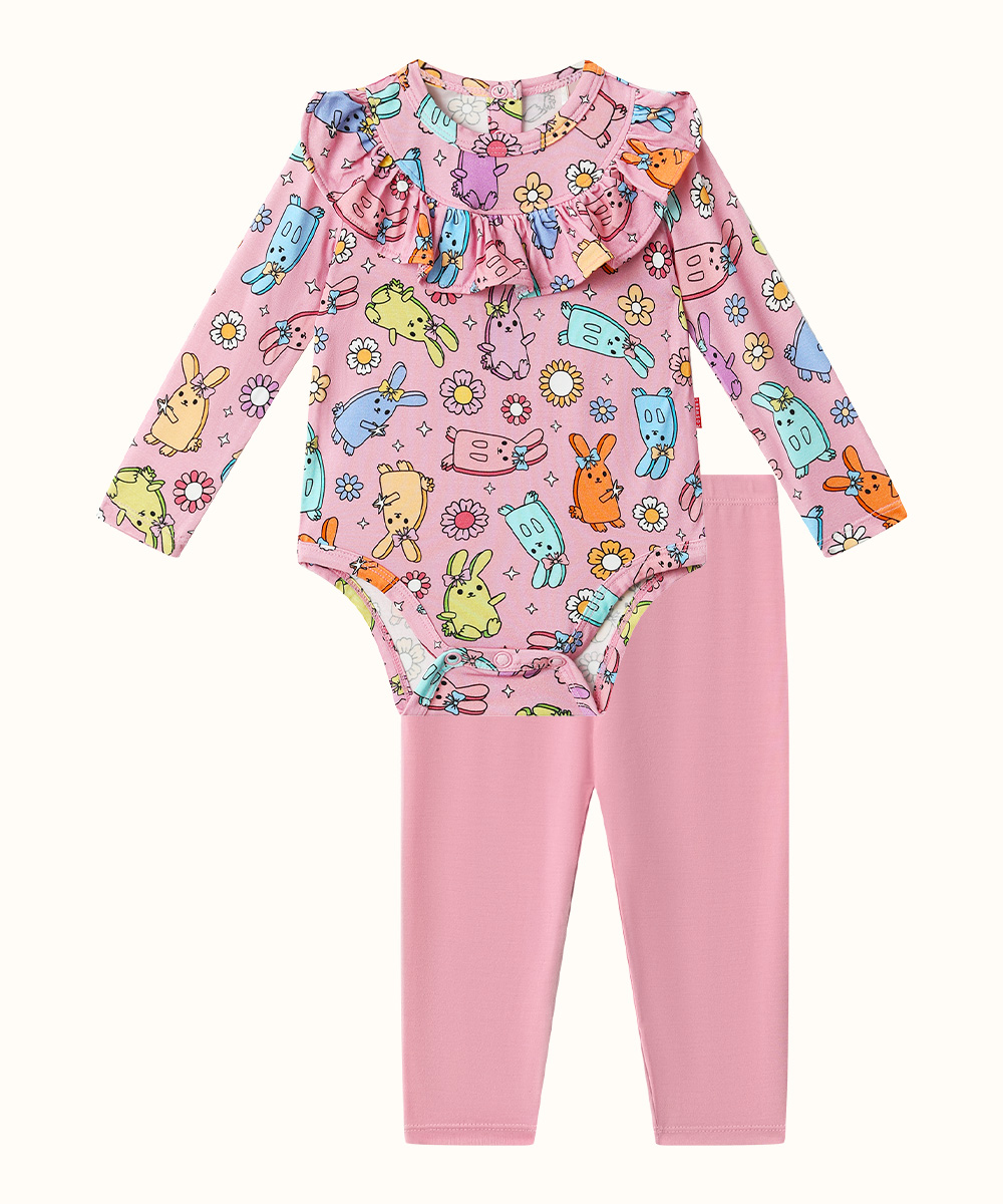 Bamboo Bodysuit with Long Pant Outfit Sets