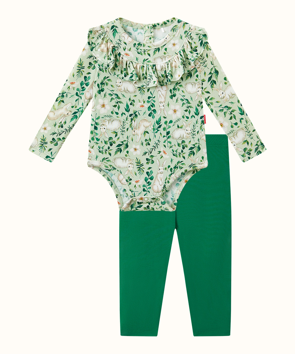 Bamboo Bodysuit with Long Pant Outfit Sets