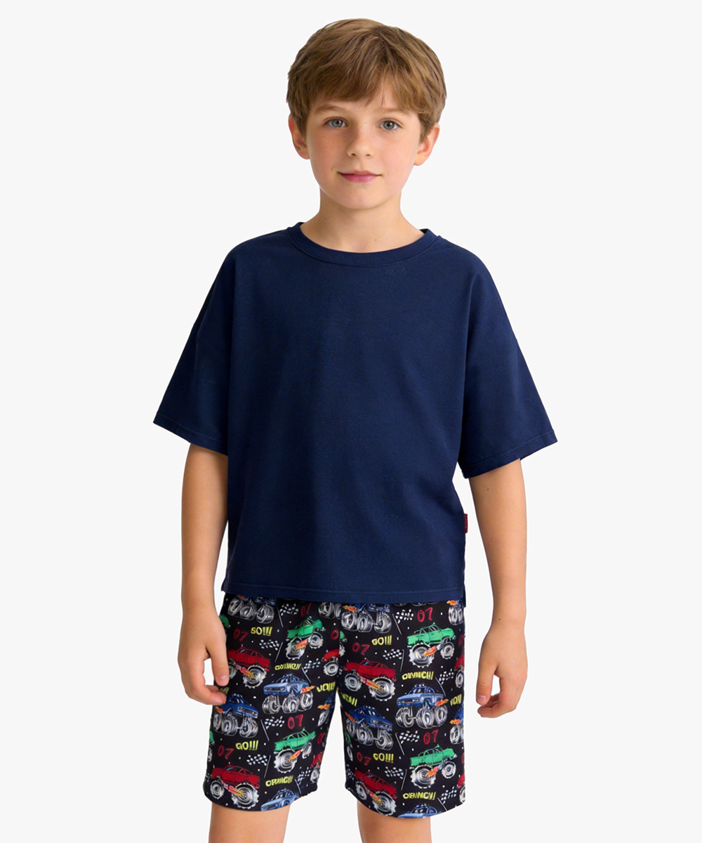 Boys Short Sleeve Summer 2 Piece Pajama Sets