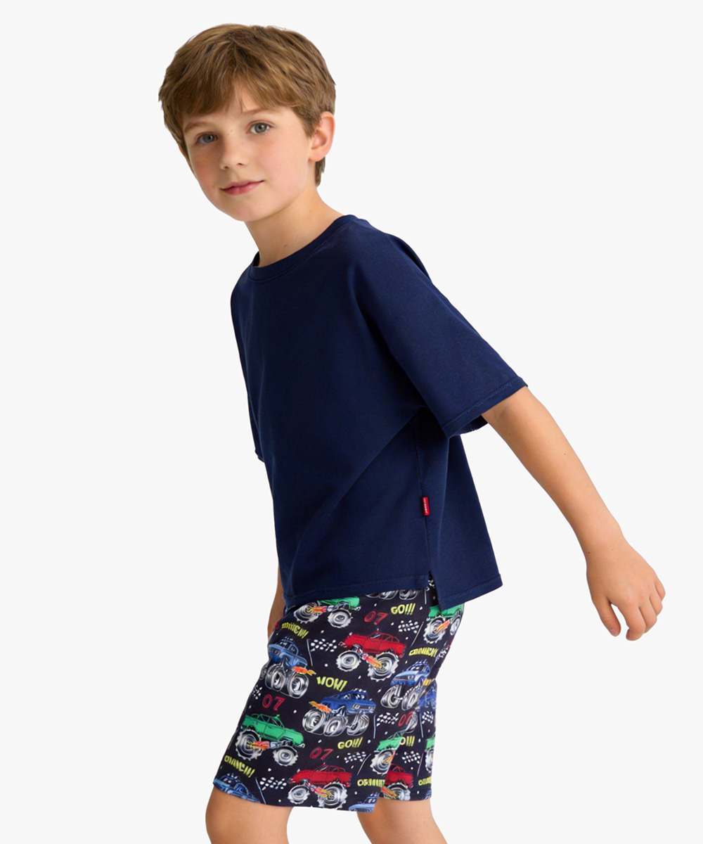 Boys Short Sleeve Summer 2 Piece Pajama Sets