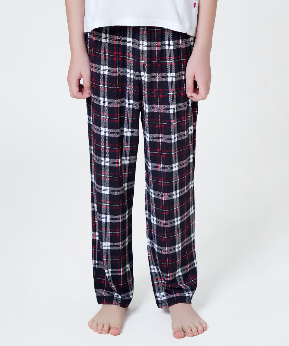 6-14Y Boys Drawstring Waist Bamboo Pajama Pants