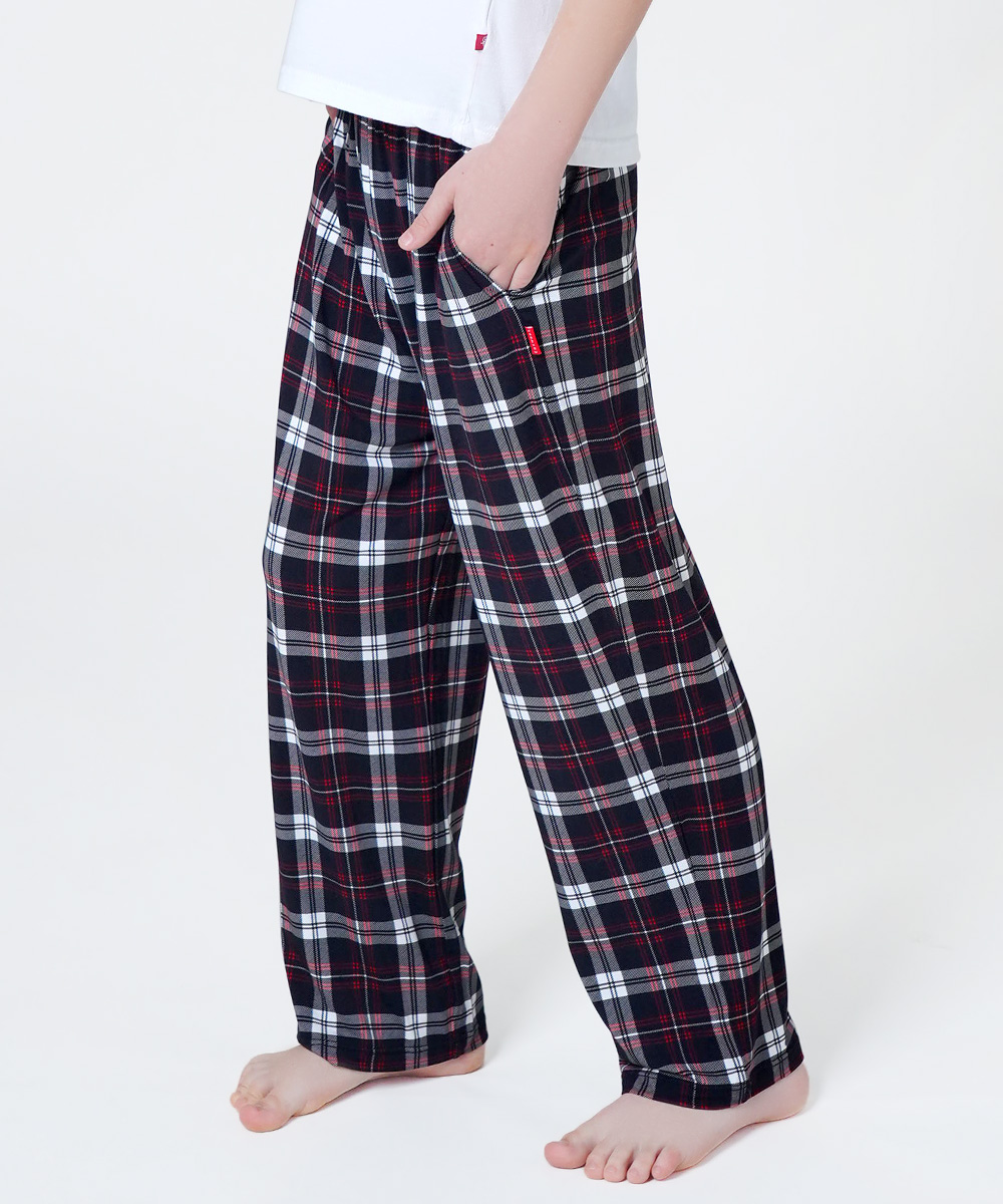 6-14Y Boys Drawstring Waist Bamboo Pajama Pants