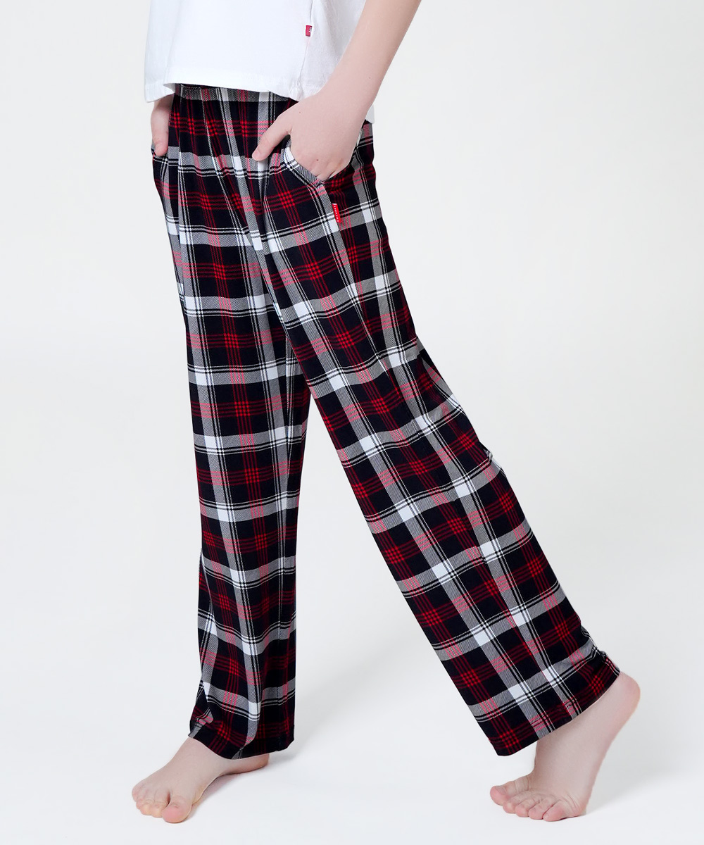 6-14Y Boys Drawstring Waist Bamboo Pajama Pants