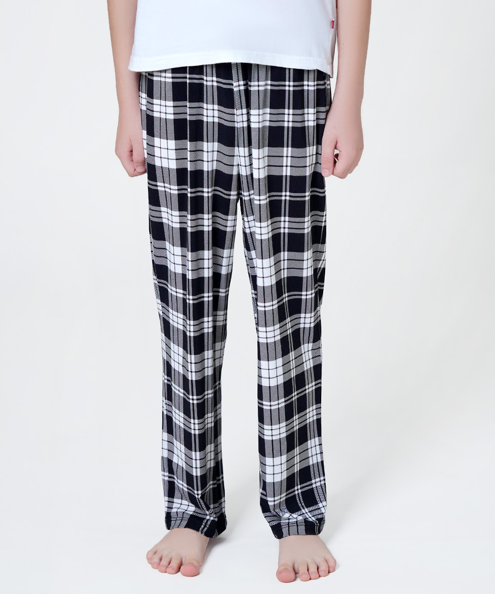 6-14Y Boys Drawstring Waist Bamboo Pajama Pants