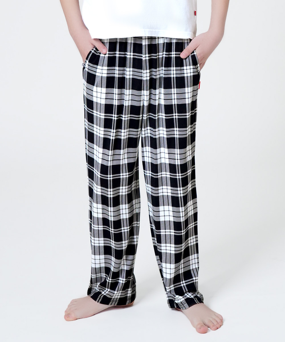 6-14Y Boys Drawstring Waist Bamboo Pajama Pants
