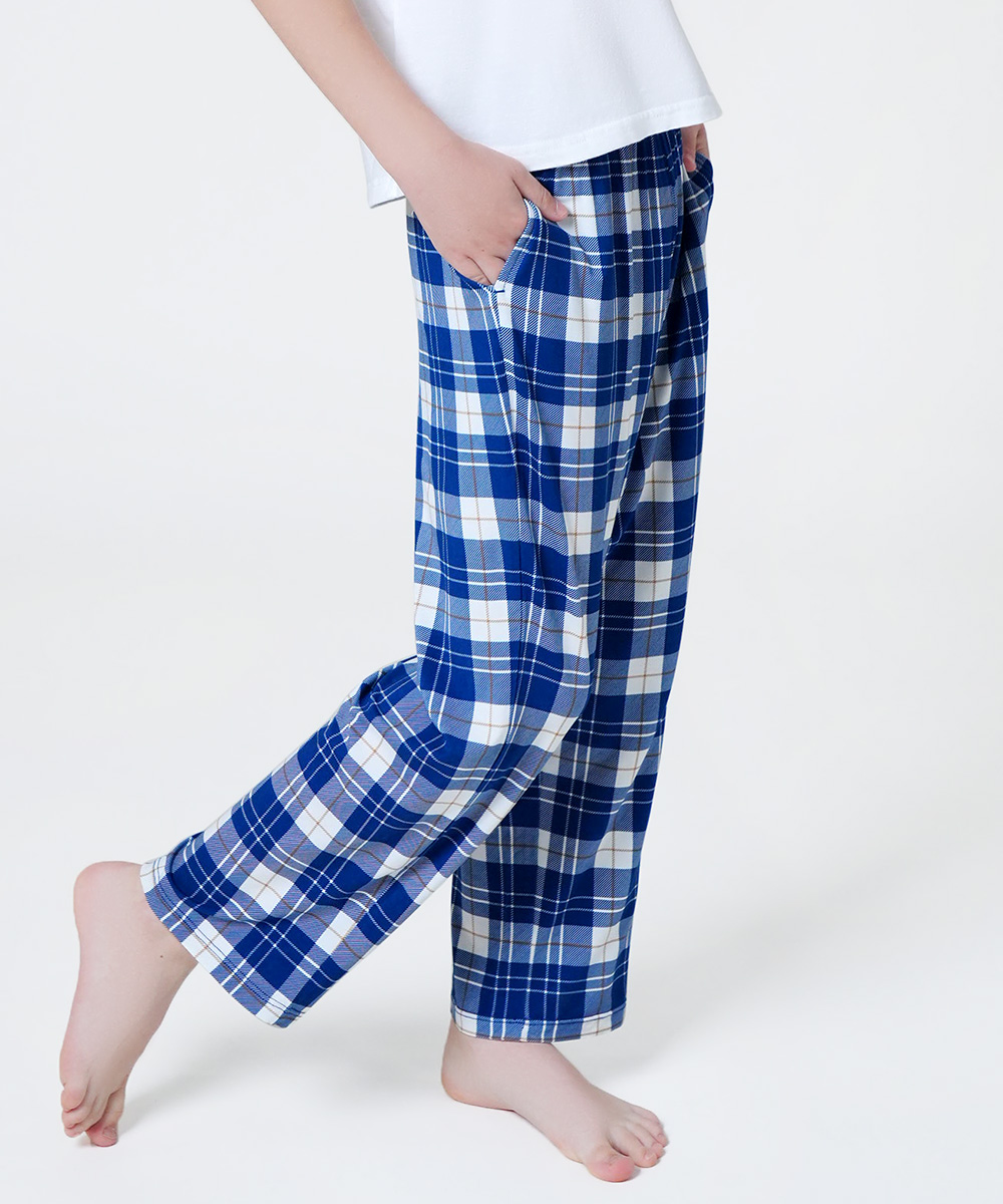 6-14Y Boys Drawstring Waist Bamboo Pajama Pants