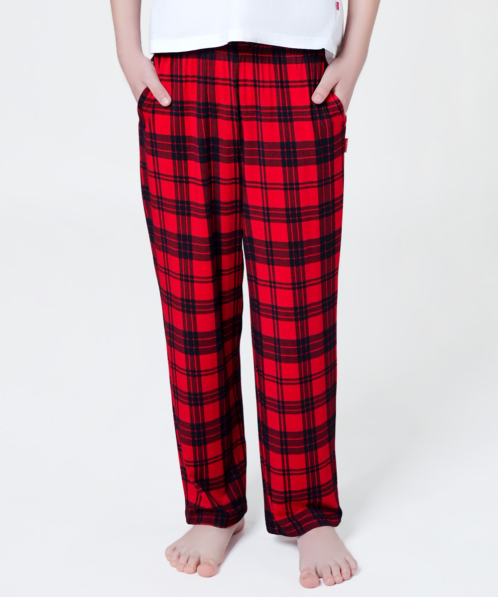 6-14Y Boys Drawstring Waist Bamboo Pajama Pants