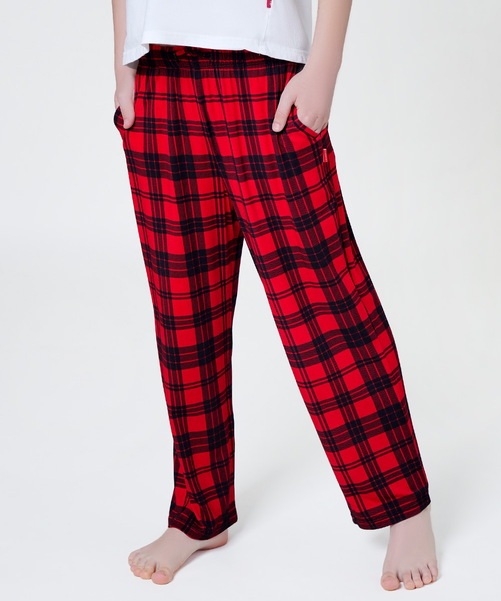 6-14Y Boys Drawstring Waist Bamboo Pajama Pants