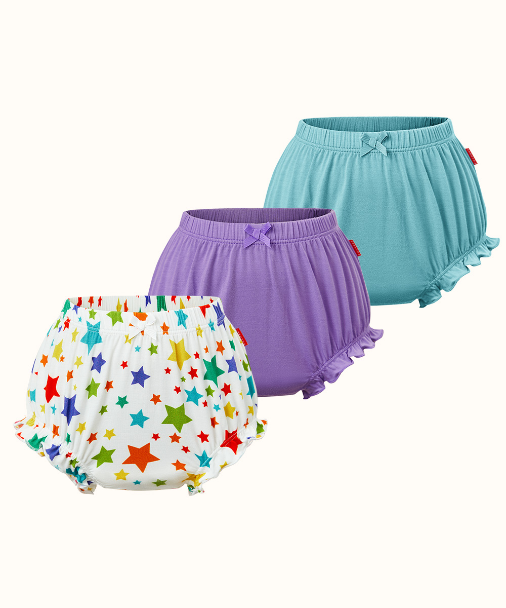 3-Pack Ruffle Baby Bamboo Bloomers