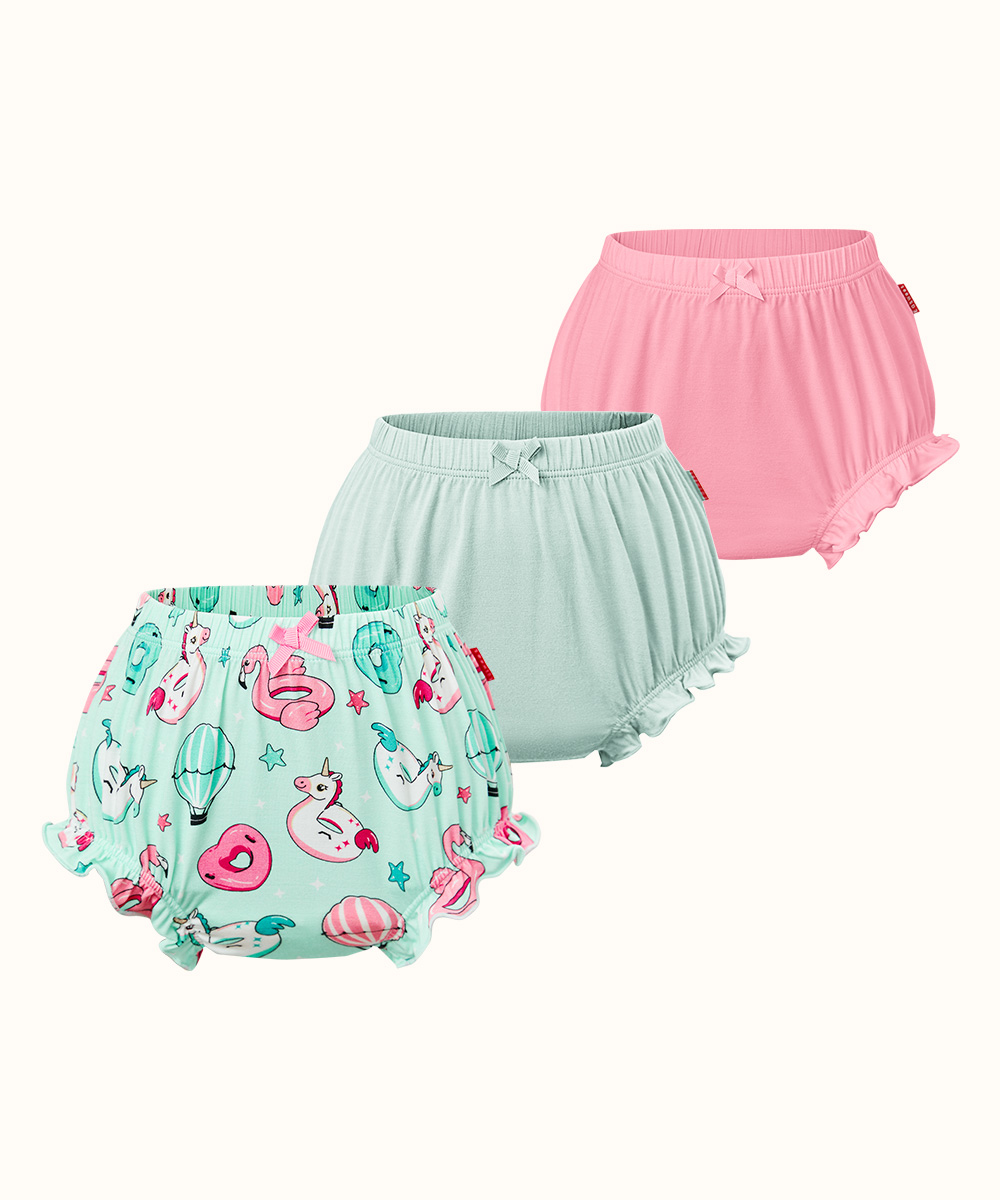 3-Pack Ruffle Baby Bamboo Bloomers
