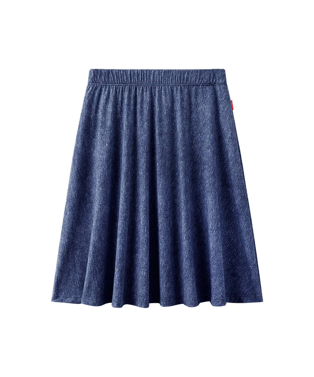 Kids Girls Flowy A-Line Skirt Knee Length Casual Skirt