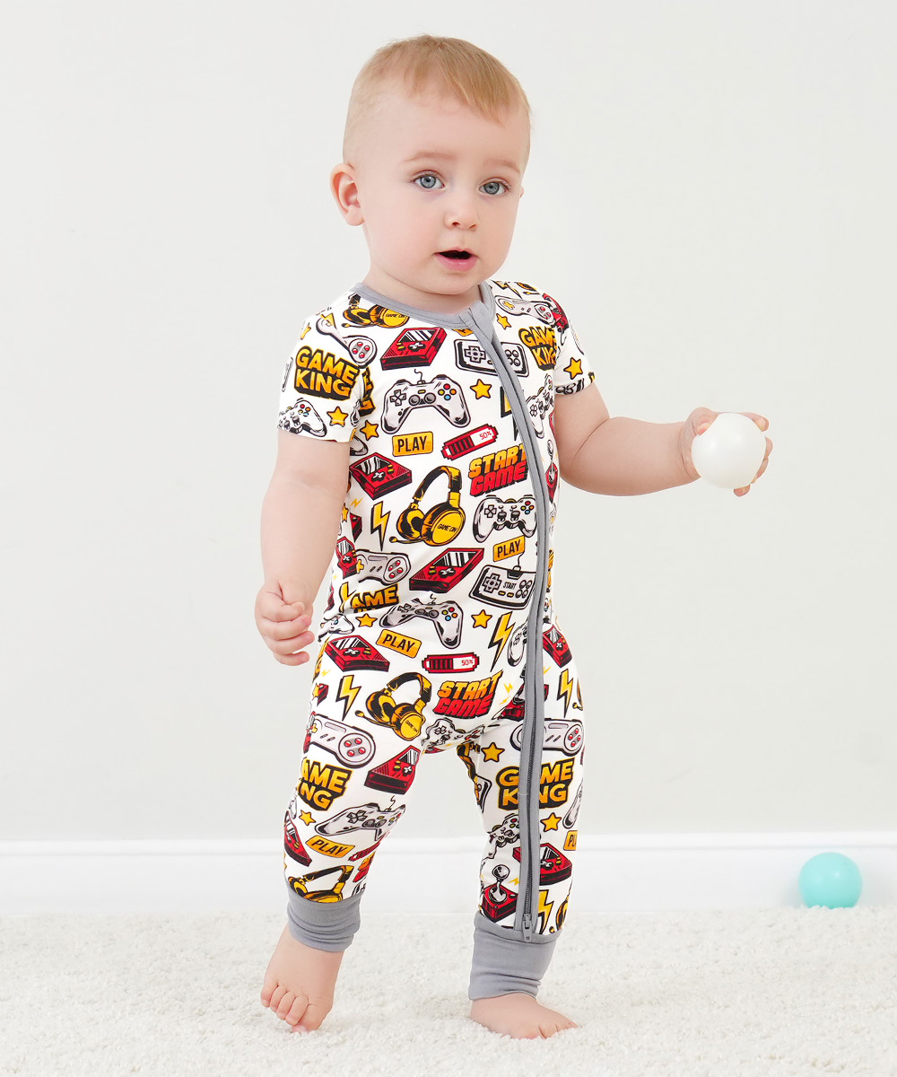 Baby Bamboo Footless One-Piece Rompers