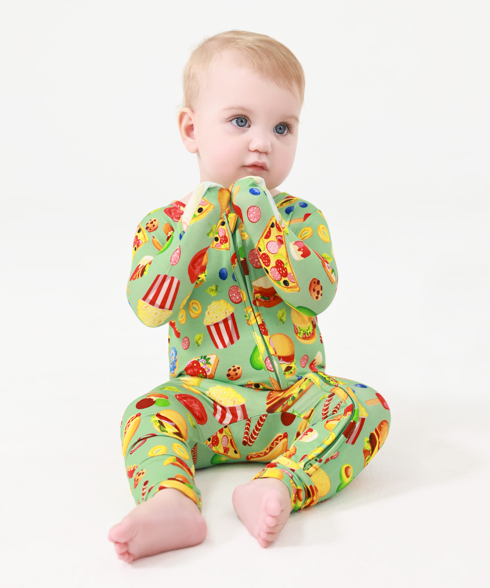 Baby Bamboo Two Way Zipper Footless Pajamas