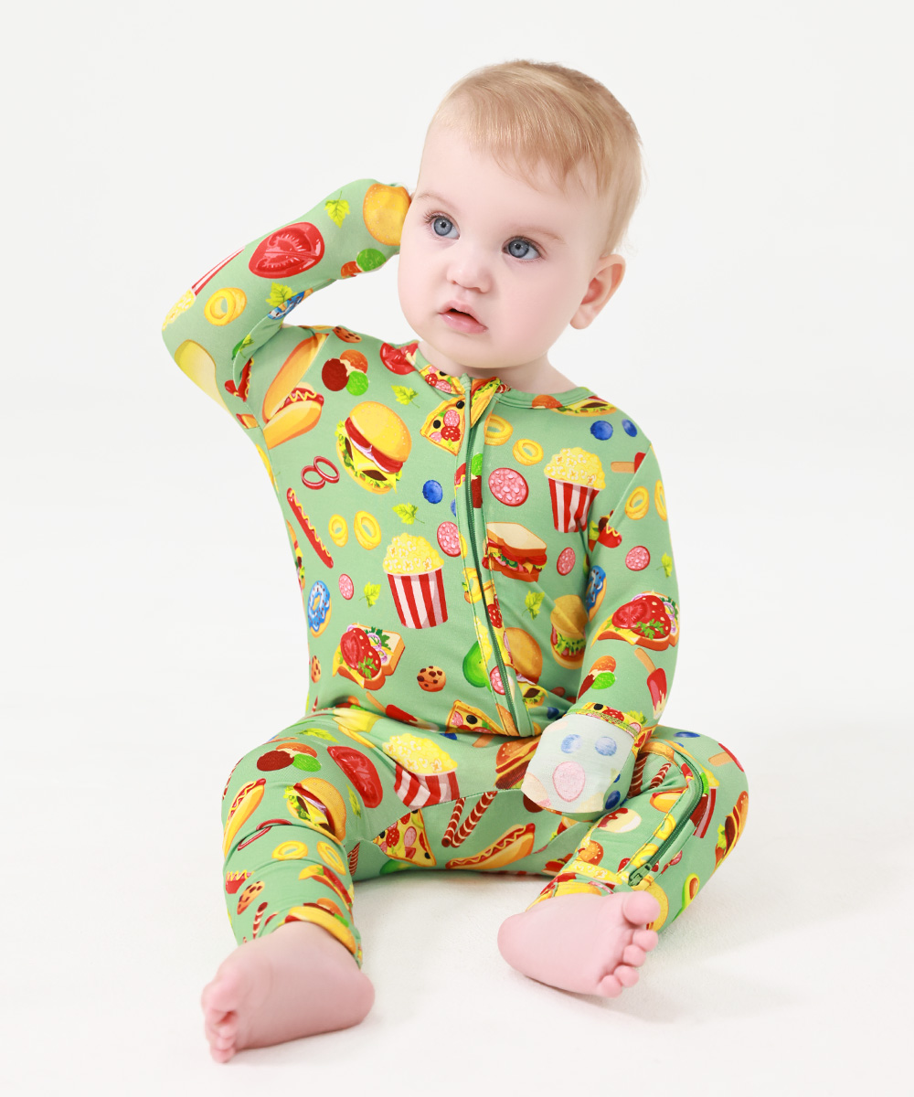 Baby Bamboo Two Way Zipper Footless Pajamas