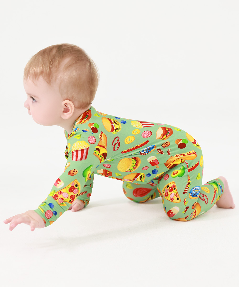 Baby Bamboo Two Way Zipper Footless Pajamas