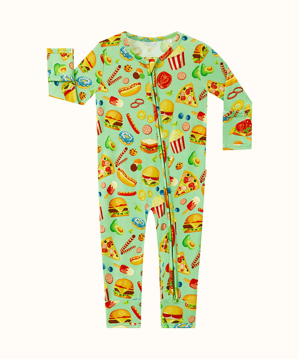Baby Bamboo Two Way Zipper Footless Pajamas