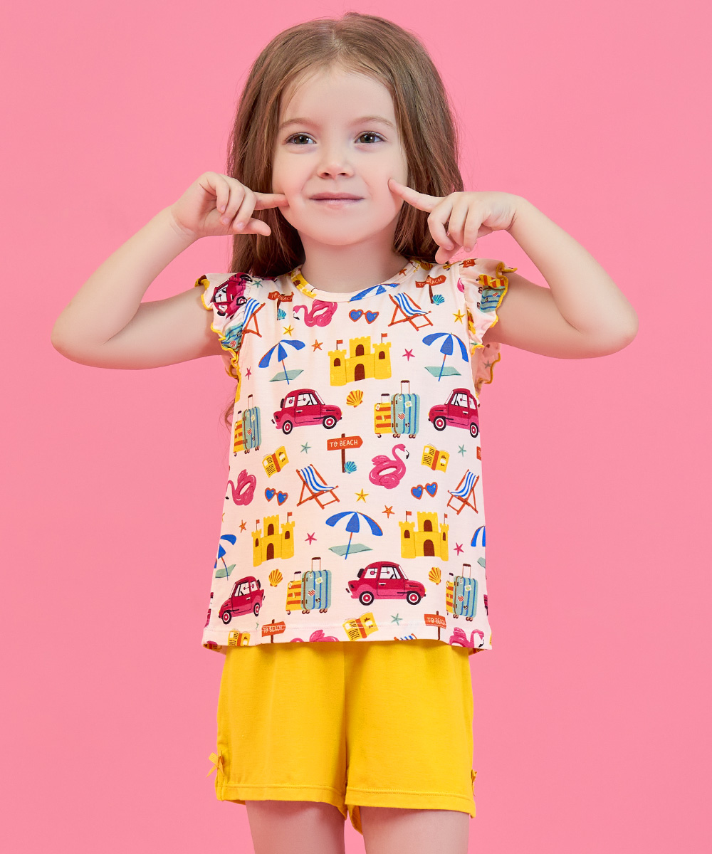 Bamboo Toddler Girl Short Sets 