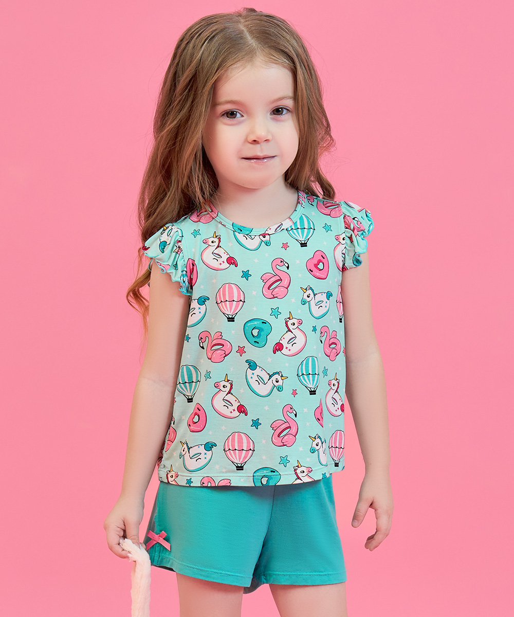 Bamboo Toddler Girl Short Sets 
