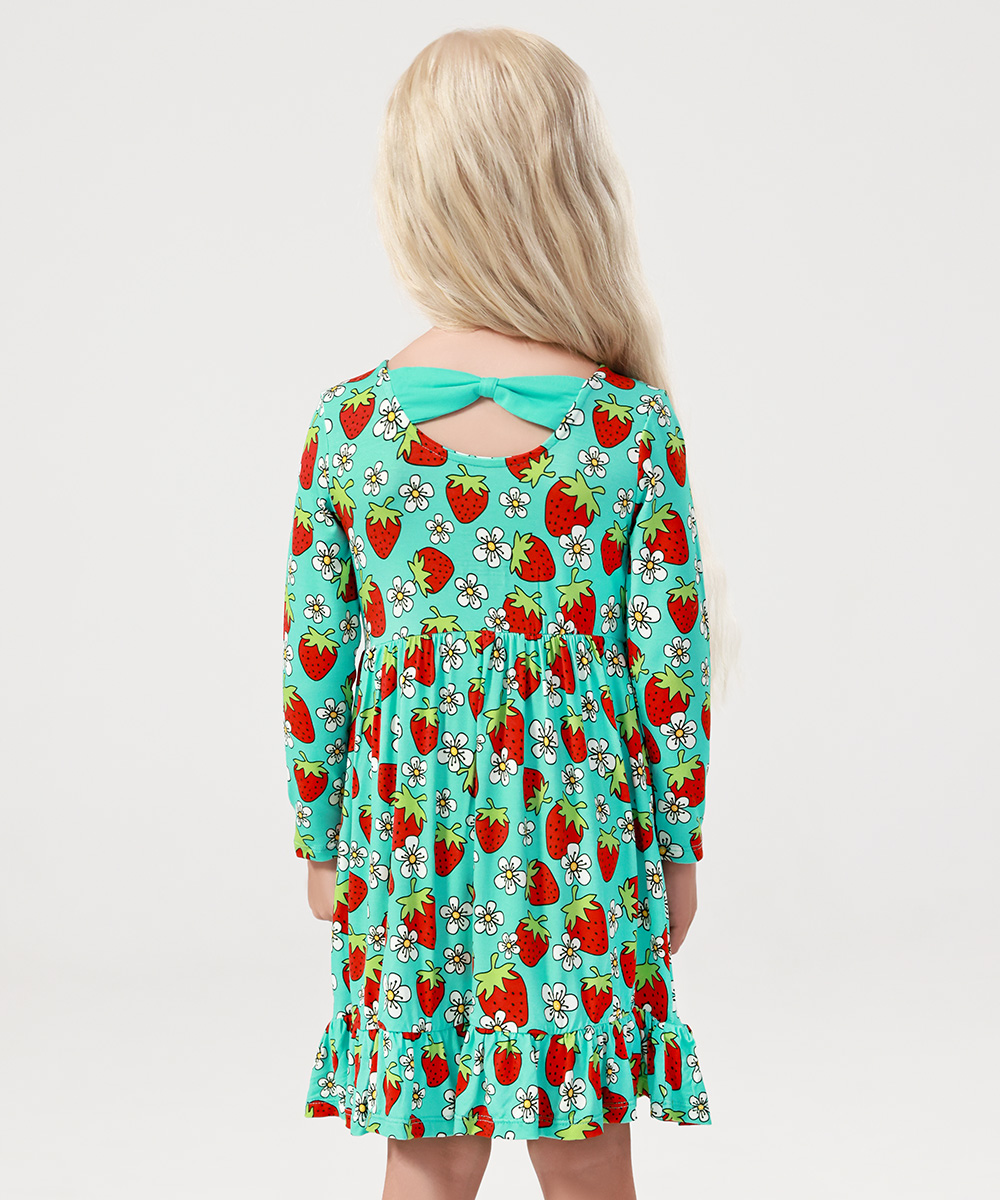 2T-12Y Long Sleeve Bamboo Viscose Girls' Twirl Dresses