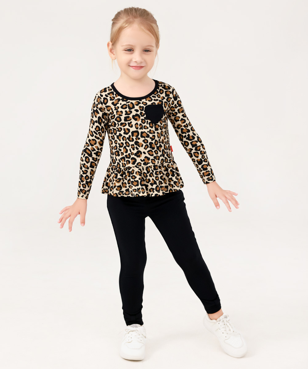 GirlS' Bamboo Bowknot Soild Leggings