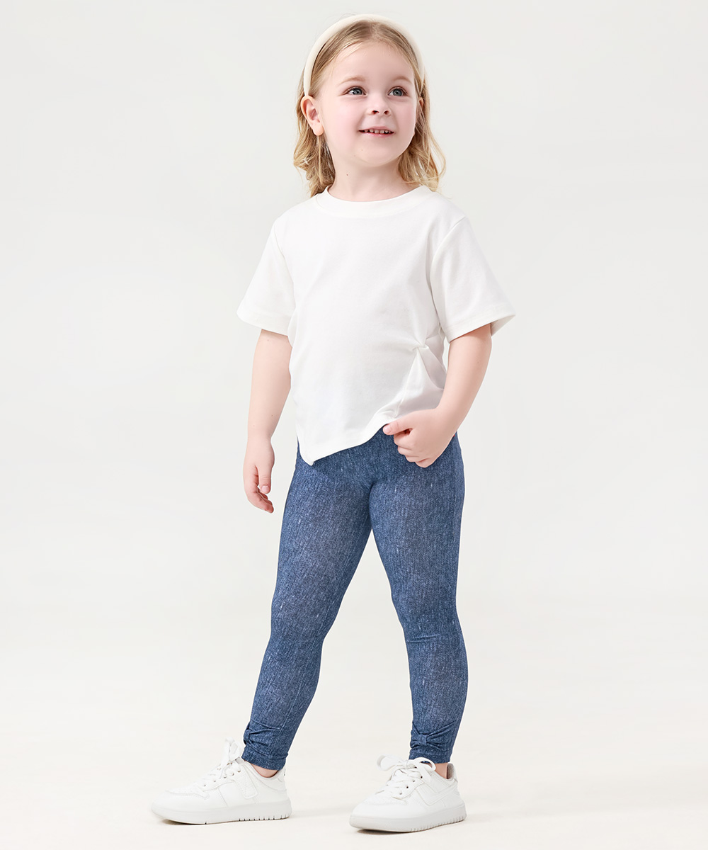 GirlS' Bamboo Bowknot Soild Leggings