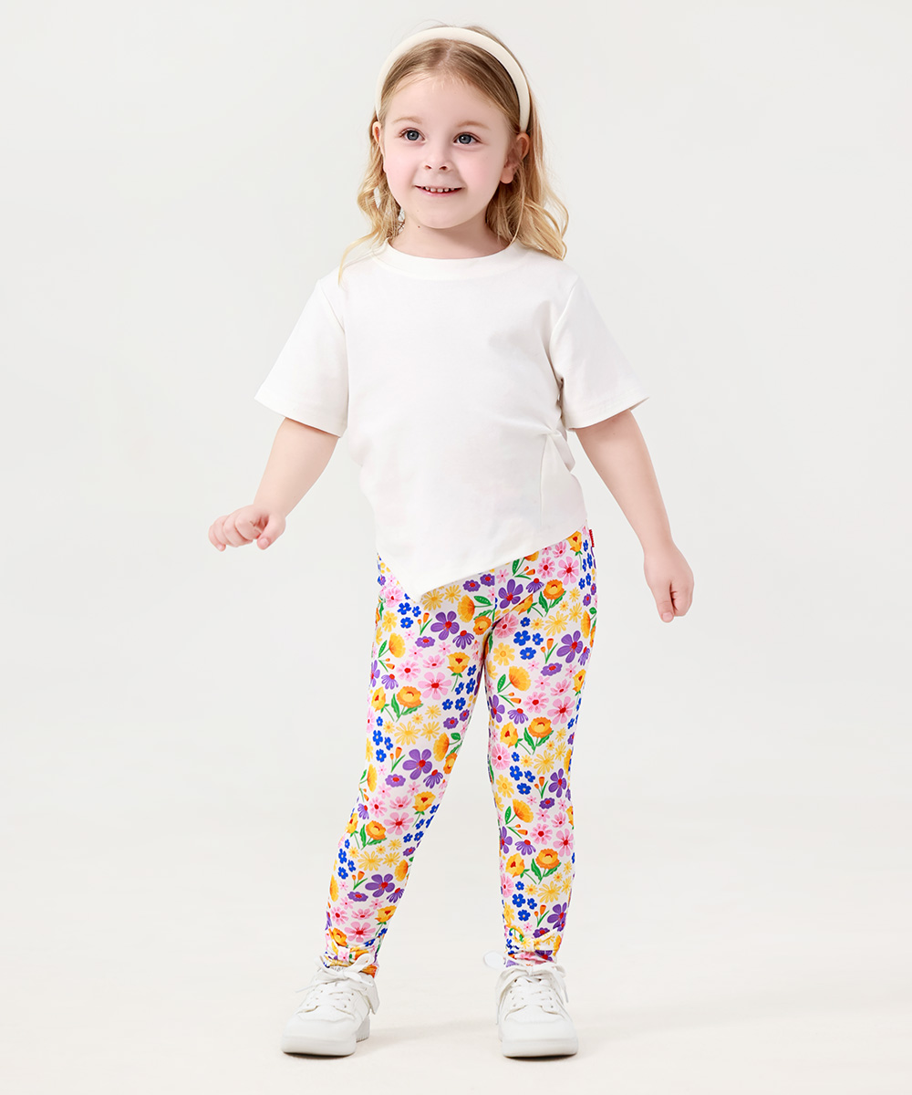 GirlS' Bamboo Bowknot Colorful Leggings