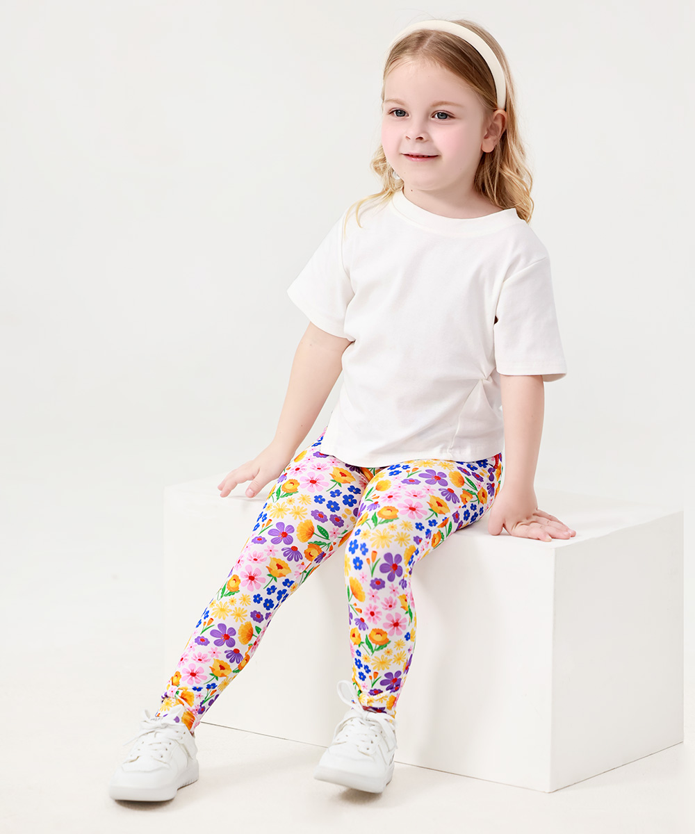 GirlS' Bamboo Bowknot Colorful Leggings