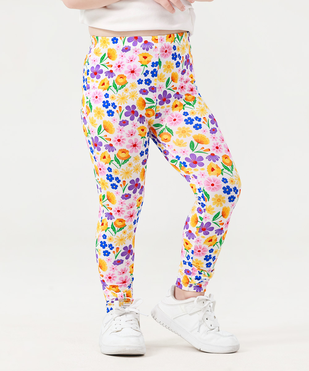GirlS' Bamboo Bowknot Colorful Leggings