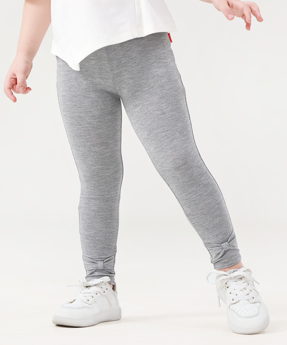 GirlS' Bamboo Bowknot Soild Leggings