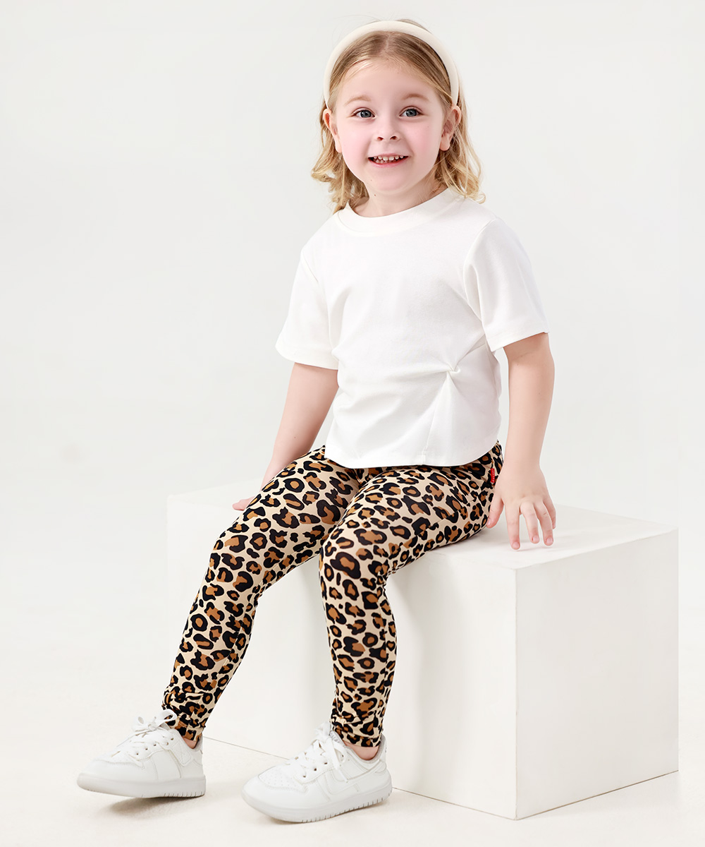 GirlS' Bamboo Bowknot Colorful Leggings