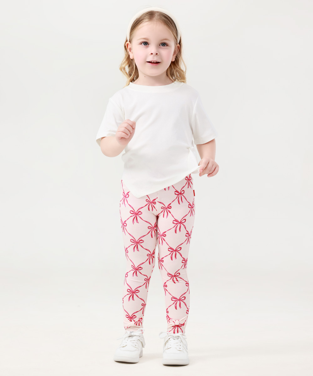 GirlS' Bamboo Bowknot Colorful Leggings
