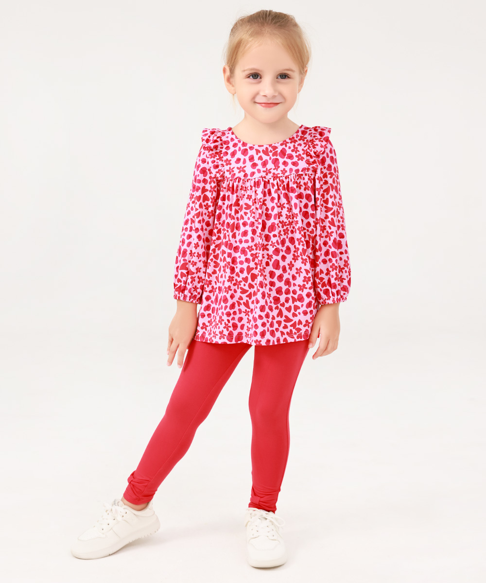 GirlS' Bamboo Bowknot Soild Leggings