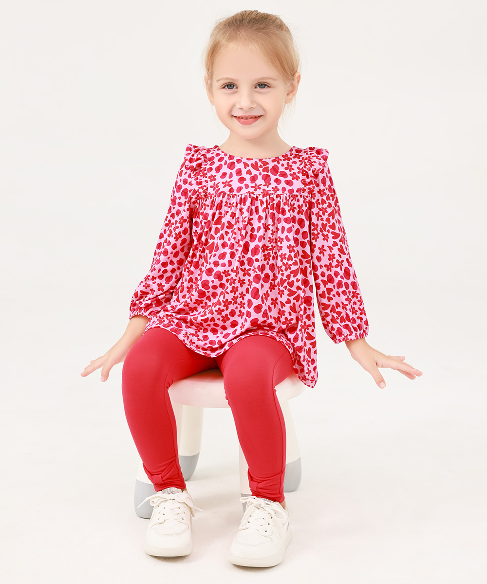 GirlS' Bamboo Bowknot Soild Leggings