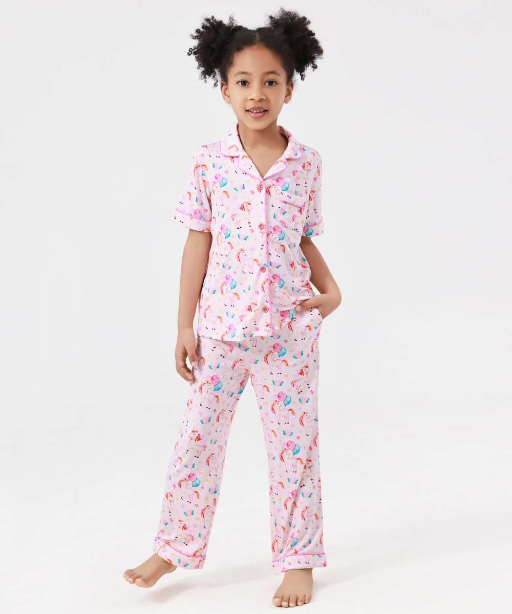 2-Piece Big Girls' Bamboo Pajama Sets