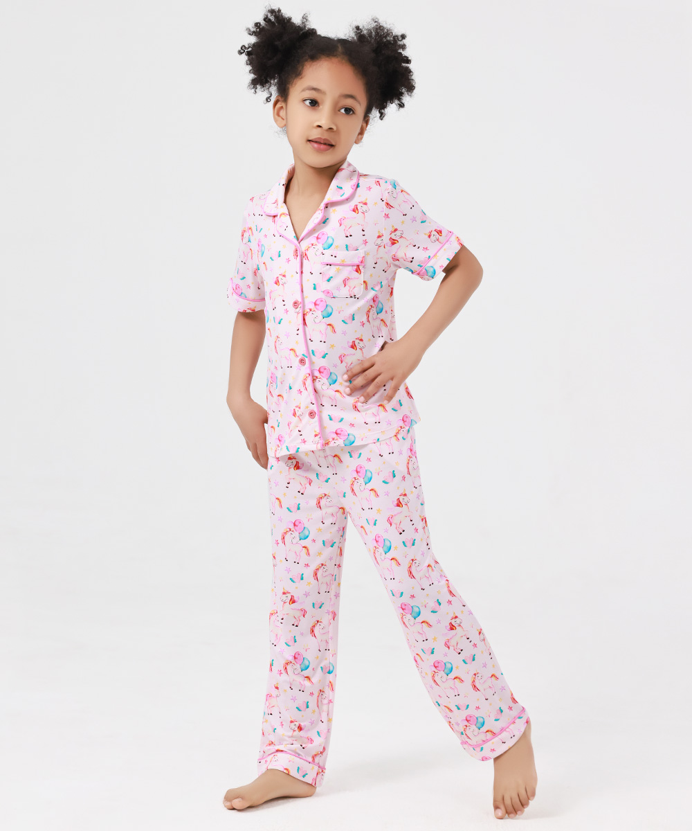 2-Piece Big Girls' Bamboo Pajama Sets