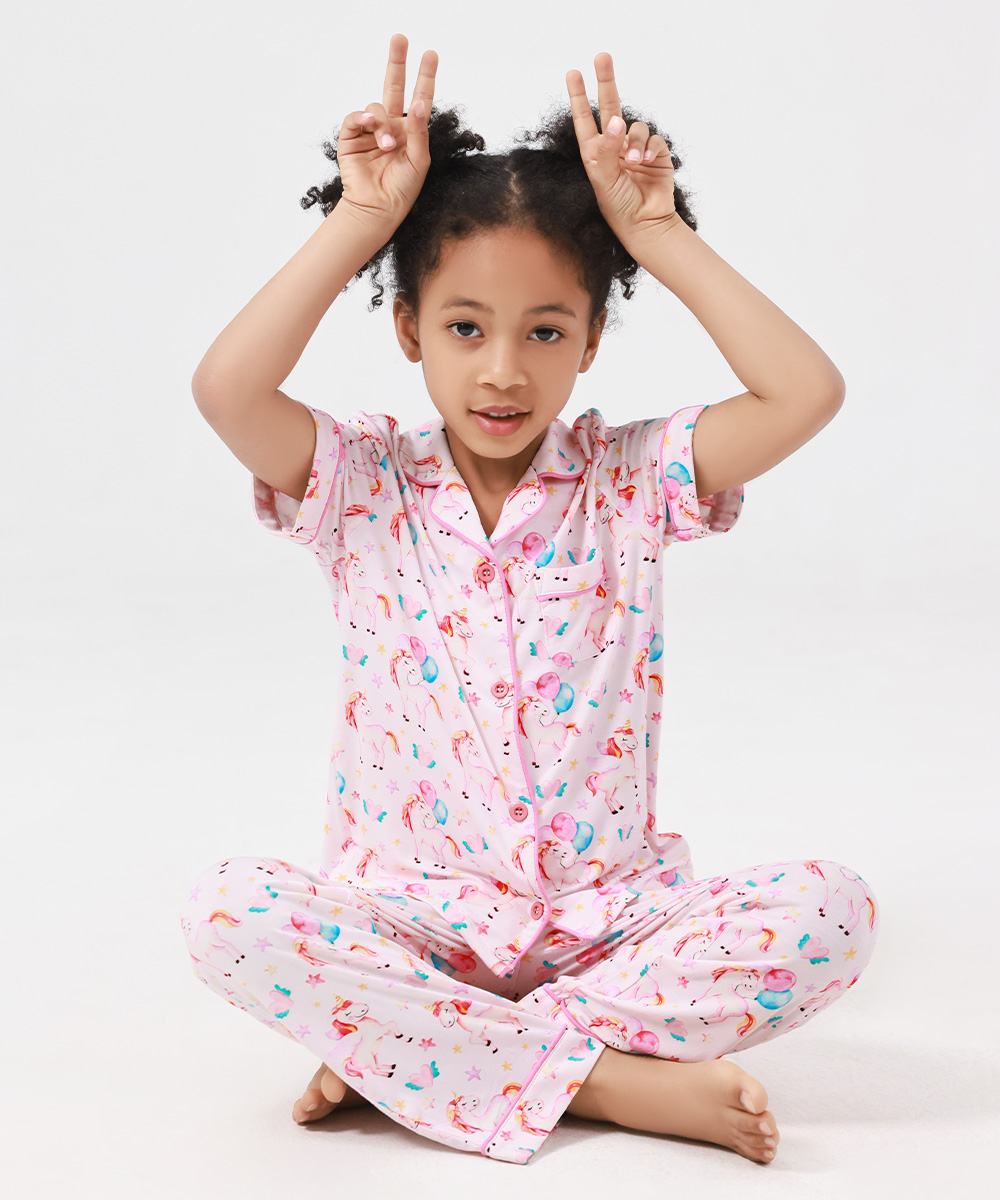 2-Piece Big Girls' Bamboo Pajama Sets