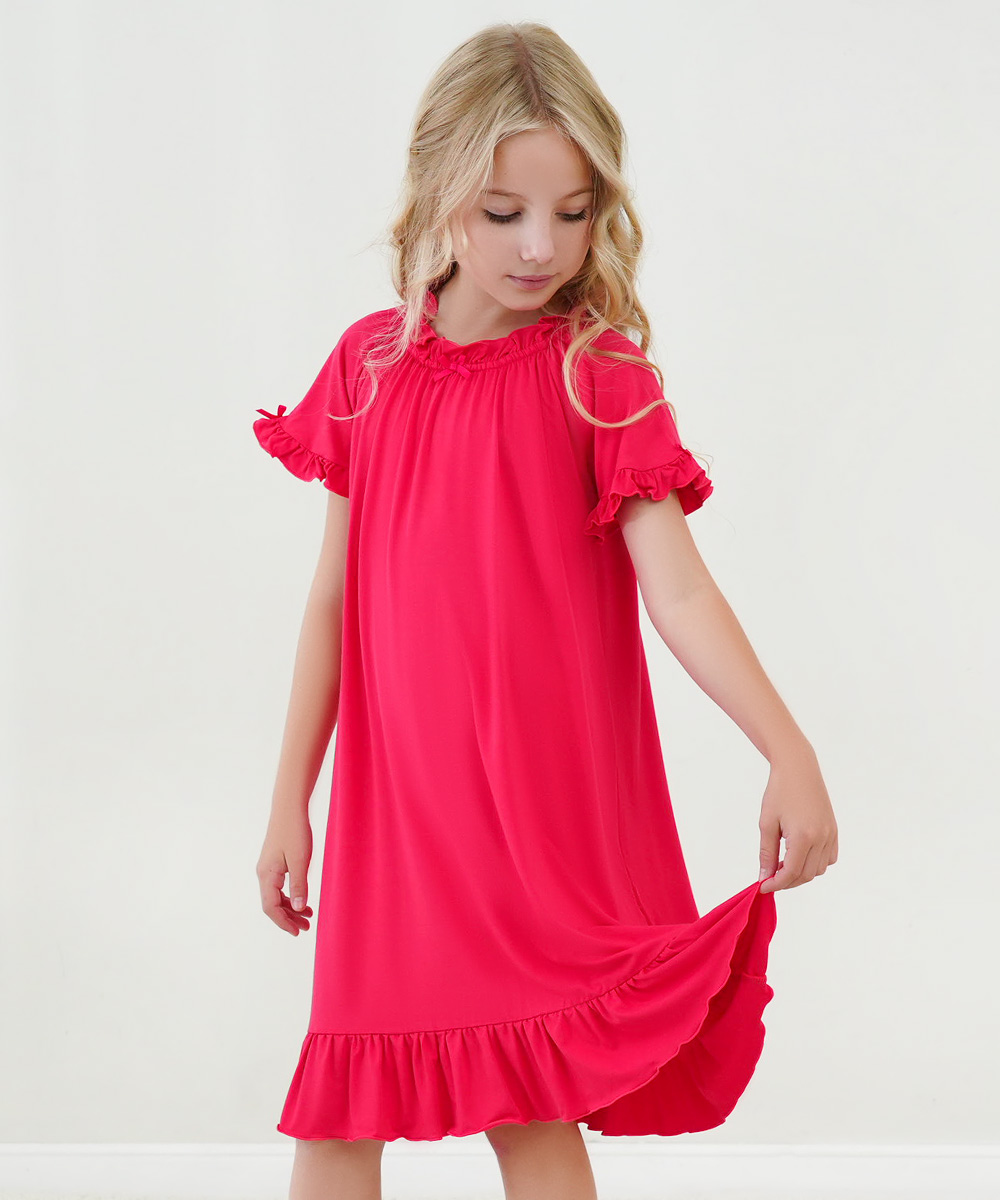 Big Girls Ruffle Hem Nightgowns