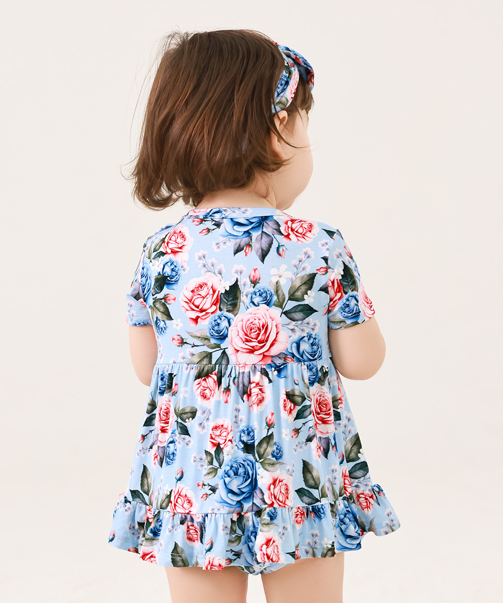 Bamboo Baby Bodysuits with Hairband Set