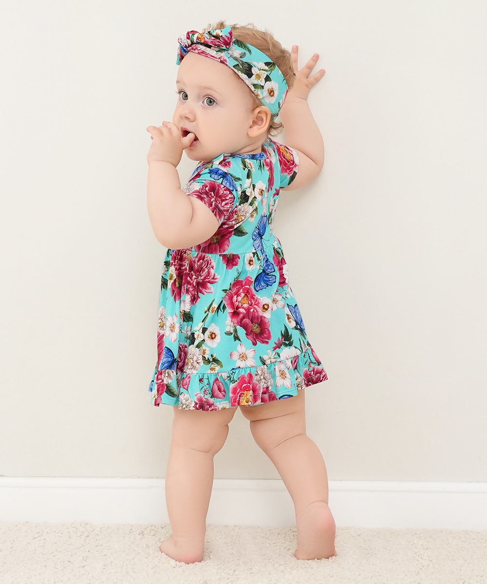 Bamboo Baby Bodysuits with Hairband Set