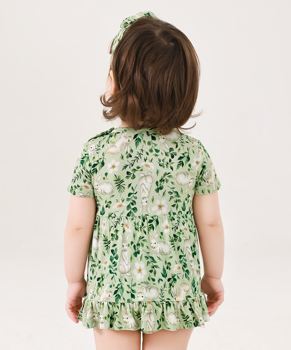 Bamboo Baby Bodysuits with Hairband Set