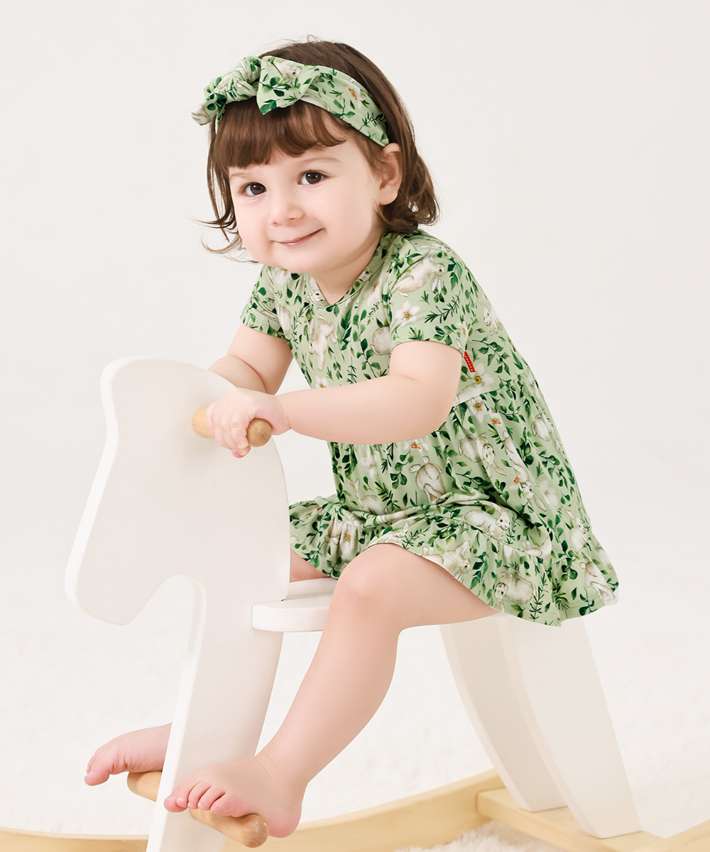 Bamboo Baby Bodysuits with Hairband Set