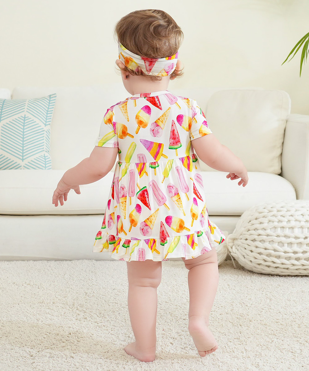 Bamboo Baby Bodysuits with Hairband Set